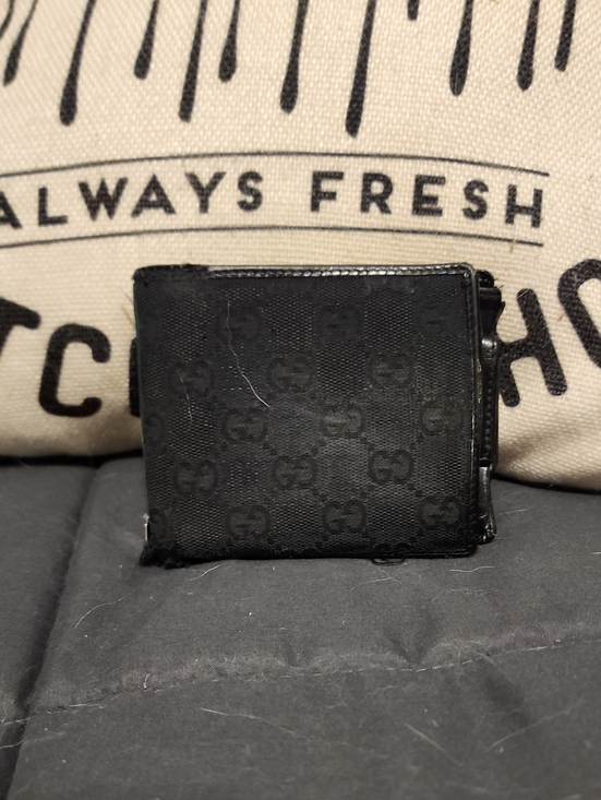 Gucci Other - Distressed Gucci Mens Bifold Monogram Wallet